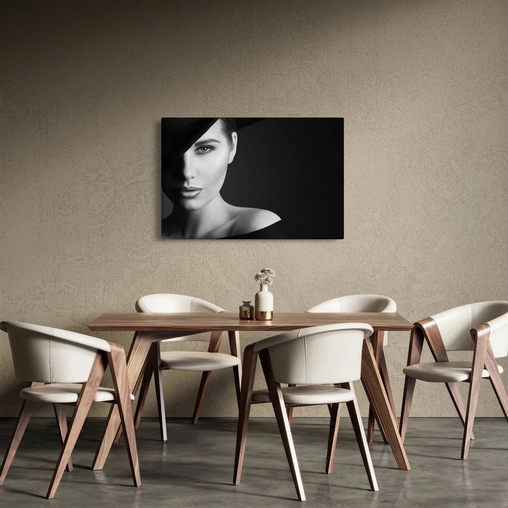 Tablou - Portretul femeii cu pălărie (90x60 cm)