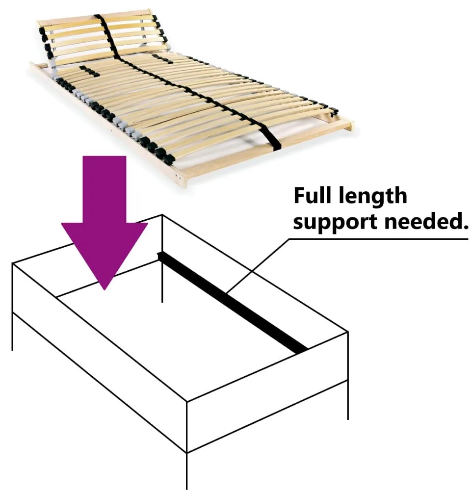 Baza de pat cu sipci, 28 sipci, 7 zone, 70 x 200 cm 70 x 200 cm, Reglare tetiera (manual), nu