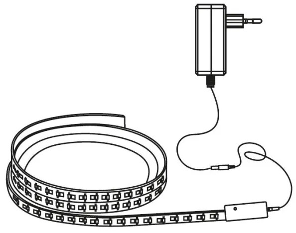 Banda LED RGB reglabilă 5m, 24W, 230V, 3000-6000K, Wi-Fi Tuya