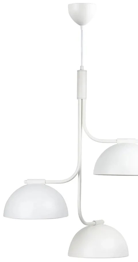 Pendul cu 3 surse de iluminat design modern TULLIO alb