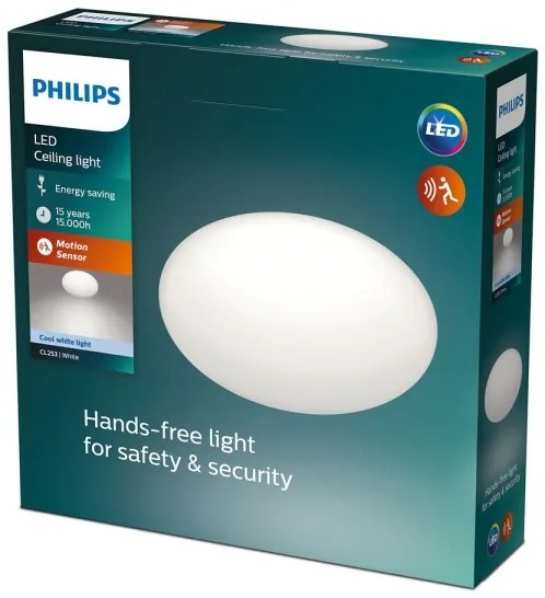 Philips - Plafonier LED SHAN cu senzor, 12 W, 230 V, 4000 K