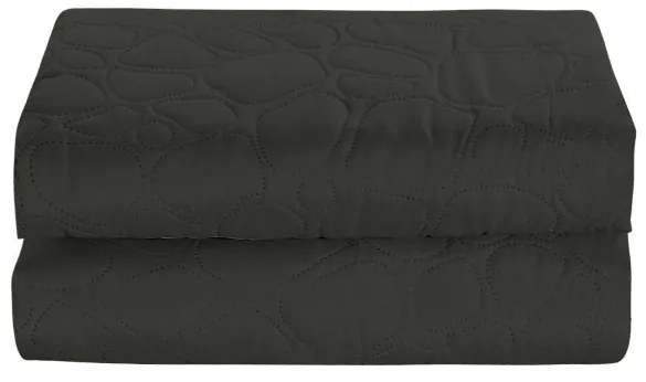 Cuvertura de pat gri inchis cu model STONE Dimensiuni: 200 x 220 cm
