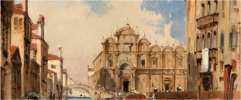 Tablou - Jules-Romain Joyant, The Scuola di San Marco, Venice, reproducere (120x50 cm)