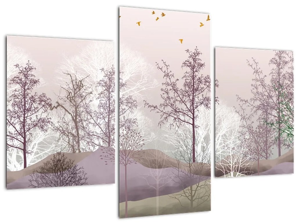 Tablou cu pădure (90x60 cm)