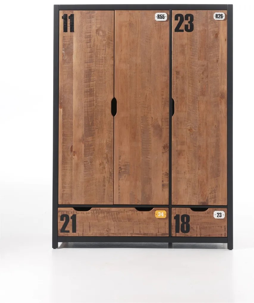 Set Mobilier Cameră Copii ALEX, 5 Piese, Pat 90x200 cm, Pin Masiv – Vipack