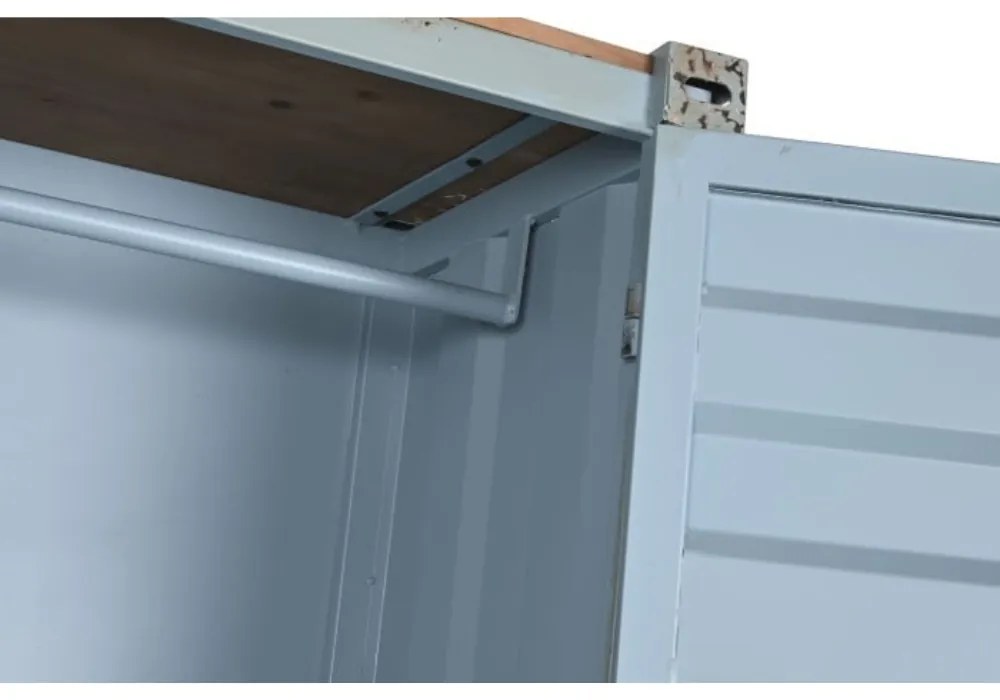 Dulap turcoaz, din metal, stil industrial, Cargo