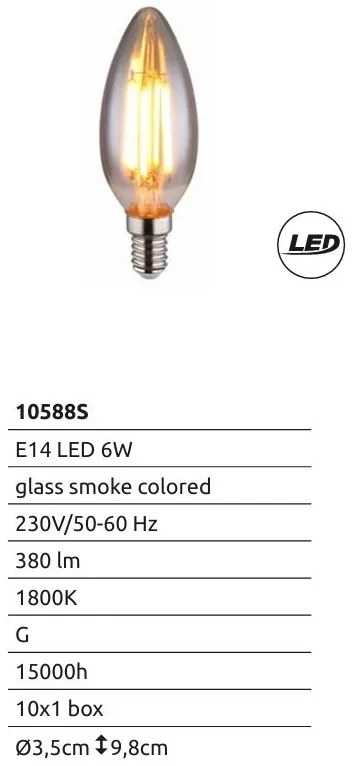 Bec LED E14 6W 380lm 1800K