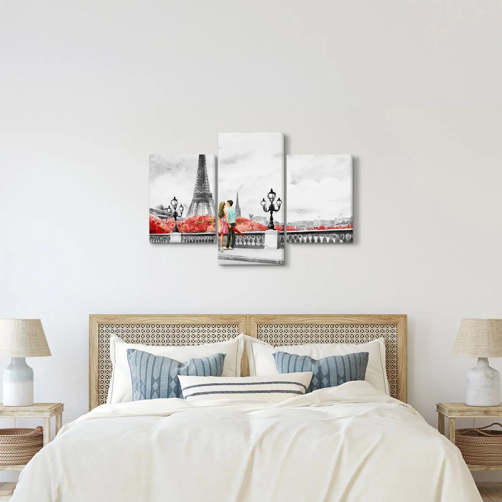Tablou îndrăgostiții în Paris (90x60 cm)