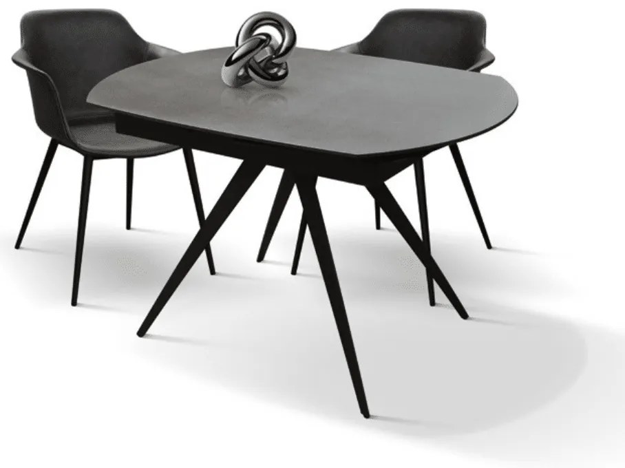 Scaun tip fotoliu River ,structura metalica ,piele ecologica - GRI ANTRACIT