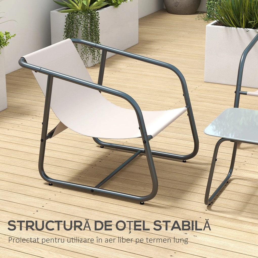 Outsunny Set de Mobilier de Gradina, Set de Conversatie Sofa | Aosom Romania