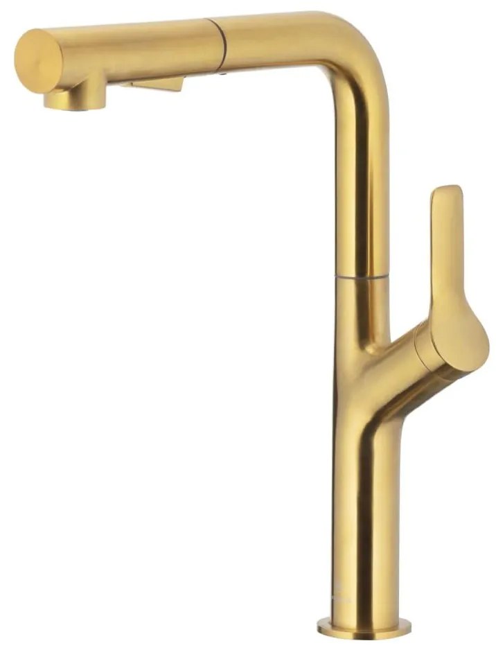 Baterie de chiuvetă cu cap de duș extractibil KFA Armatura 6623-220-31 DUERO DESIGN auriu