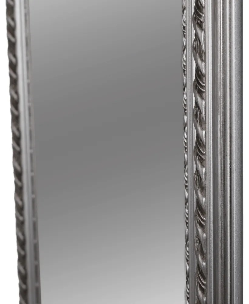 Oglinda cu rama din lemn in culoarea argintie, MALKIA TYP 5