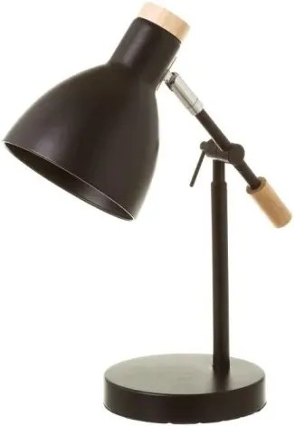 Lampa birou neagra din lemn si fier Flexo Alec Black Unimasa