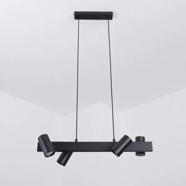 Brilagi - Lustru LED RGBW dimmabil suspendat pe cablu SELE 4xGU10/6,5W/230V negru