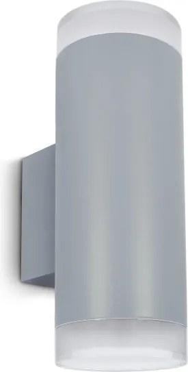 Brilagi - Aplica de perete LED RGBW pentru exterior MATERA 2xGU10/6W/230V gri IP54