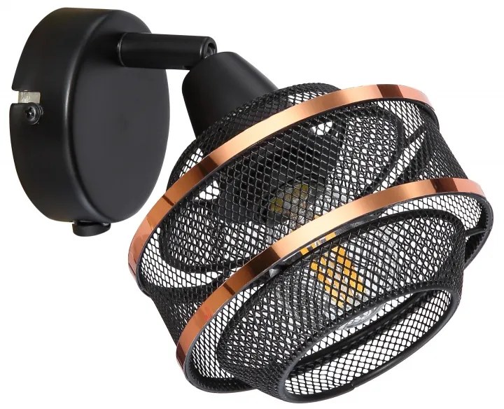 Aplica de perete metal negru/auriu BELLONA
