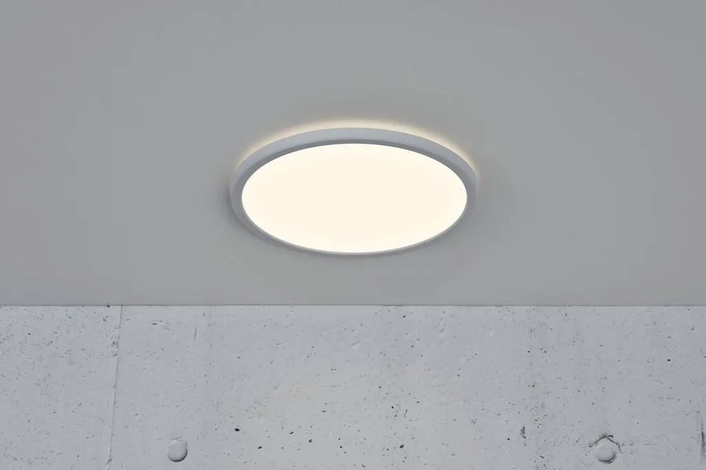 Plafoniera LED pentru iluminat exterior, senzor de miscare cu microunde, design silm Oja 29 alb 2700K 2110456101 NL