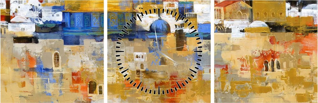 Tablou - Zidul plângerii, Ierusalim, Israel (cu ceas) (90x30 cm)