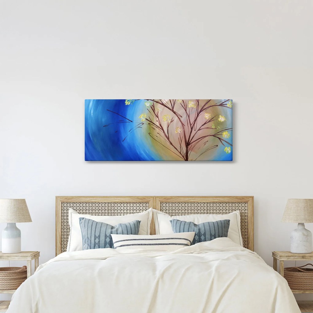 Tablou - Copac în fața soarelui (120x50 cm)