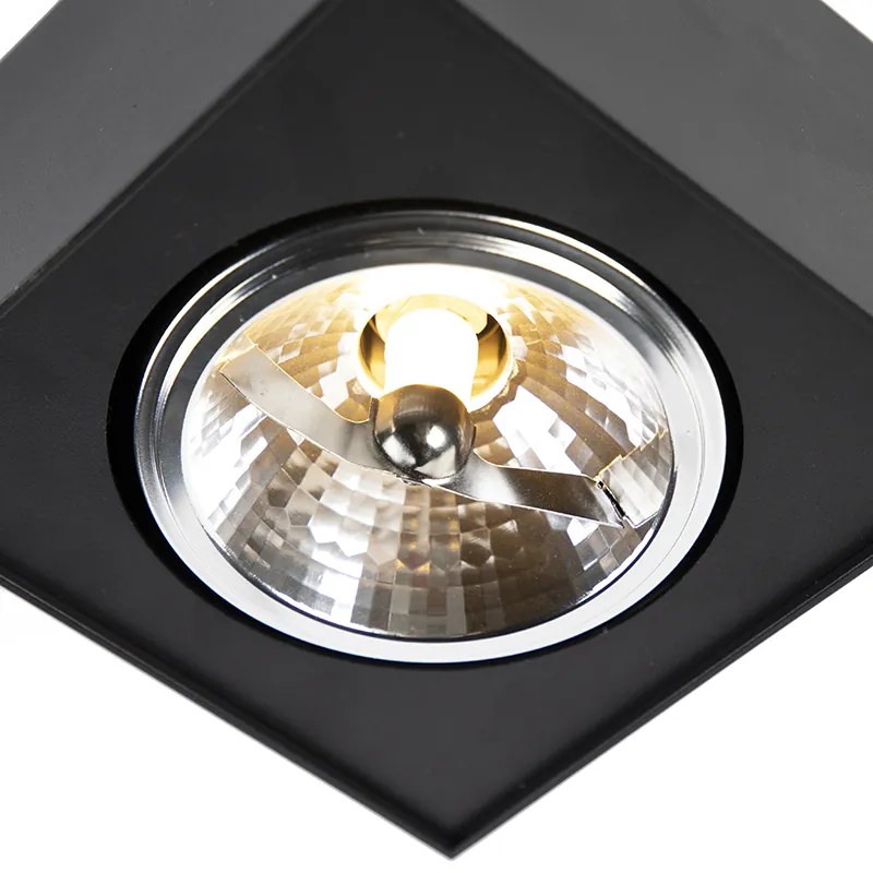 Spotlight de design negru pătrat - Kaya