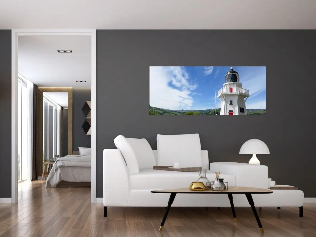 Tablou cu farurile Akaroa, Nooua Zeelanda (120x50 cm)