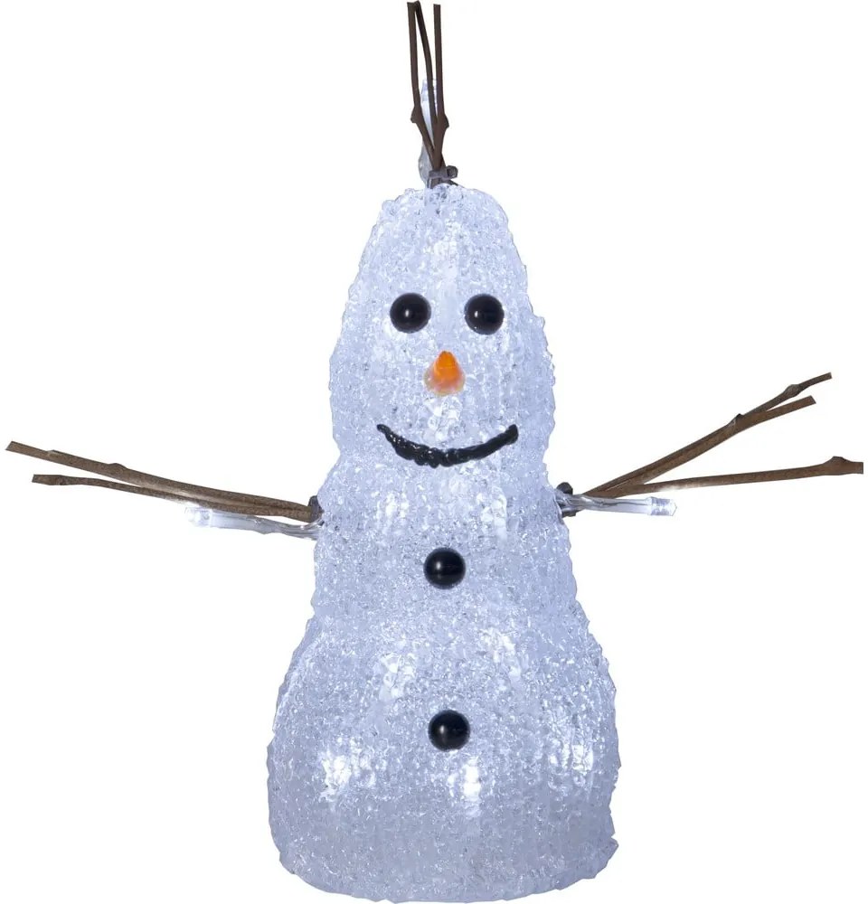 Decorațiune luminoasă de Crăciun albă Crystal Snowman – Star Trading