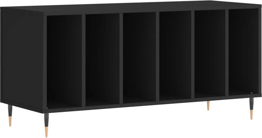 vidaXL Comodă discuri, negru, 100x38x48 cm, lemn prelucrat