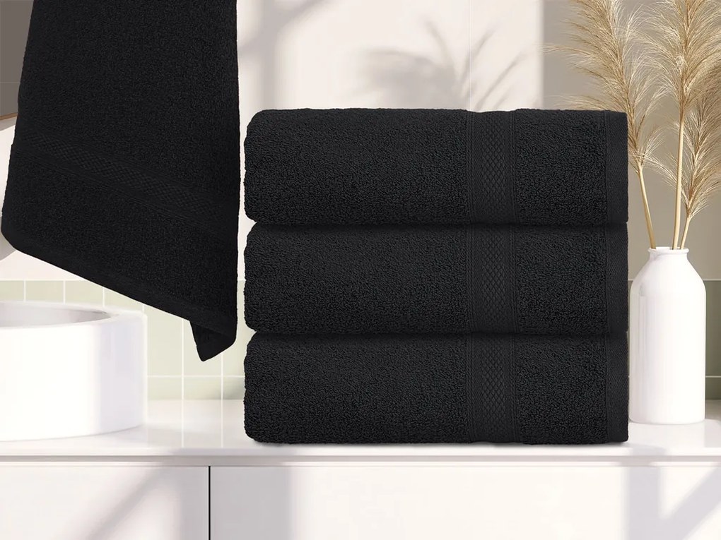 Prosop CLARYSSE ELEGANCE 60x110 cm antracit, 100% bumbac