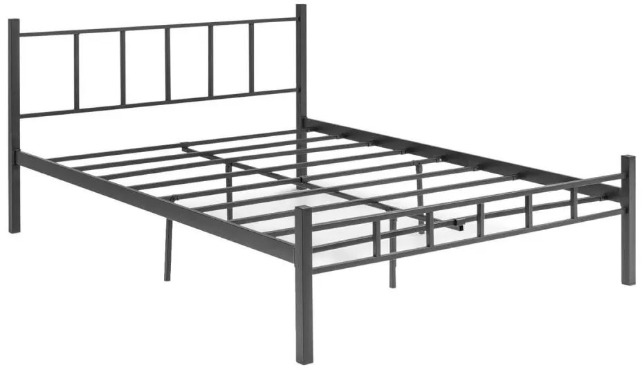 Pat metalic dublu ORMEL 120 x 200 cm, negru, capacitate de încărcare 120 kg