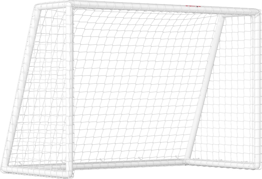 SPORTNOW Poartă de fotbal, plasă robustă, cadru din plastic, țăruși, 180L x 92B x 124H cm, Alb | Aosom Romania