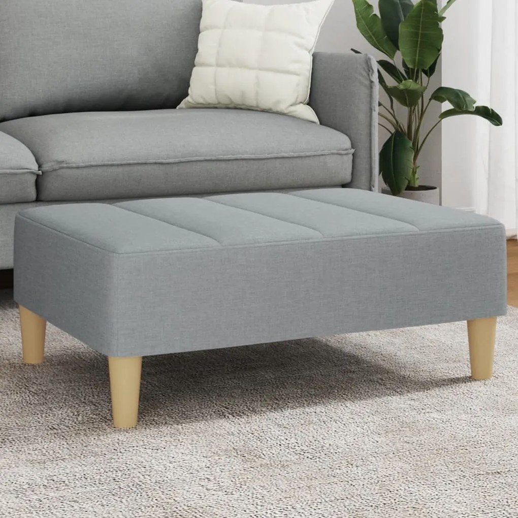 vidaXL Taburet, gri deschis, 77x55x31 cm, material textil