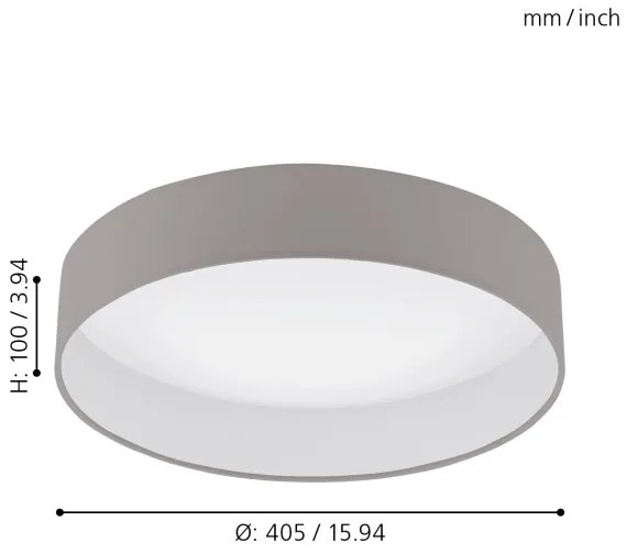 Eglo 96539 - LED Plafoniera PALOMARO 1 1xLED/18W/230V