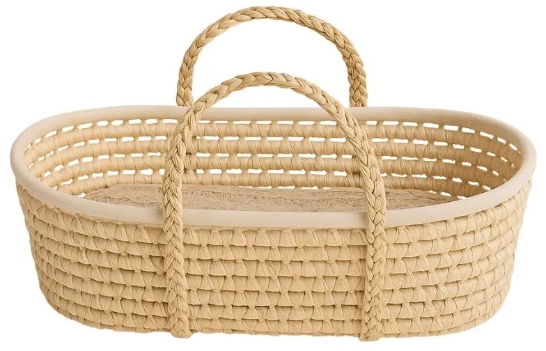 Cosulet bebe pentru dormit handmade din material ecologic Ahoj Baby natur, include salteluta