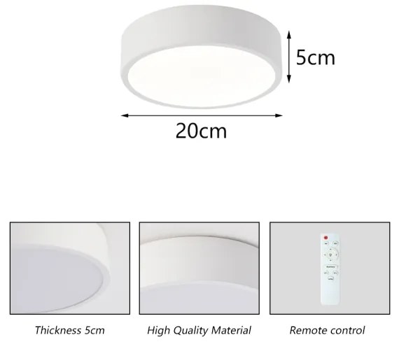 Brilagi - Lampă LED reglabilă POOL LED/18W/230V 3000-6000K 20 cm albă + telecomandă