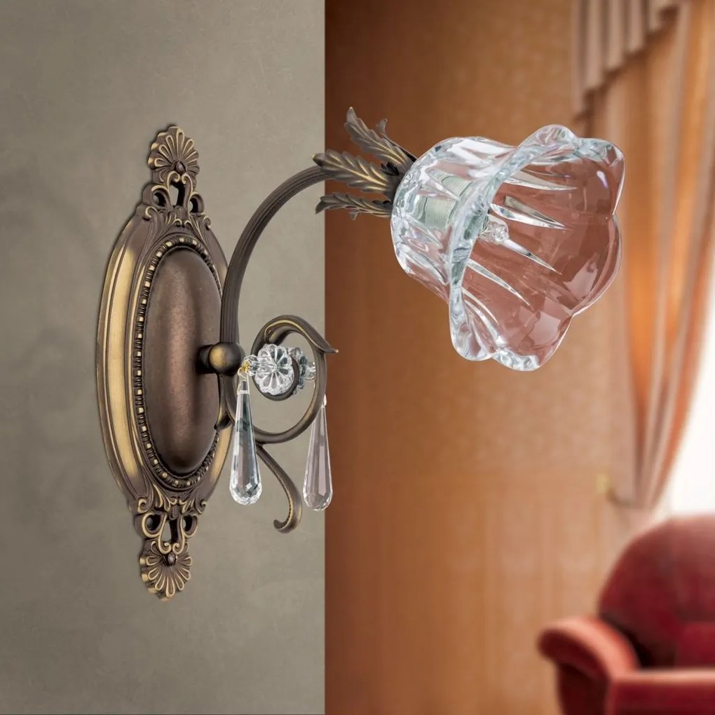Aplica de perete design clasic LA BOHEME, patina veche