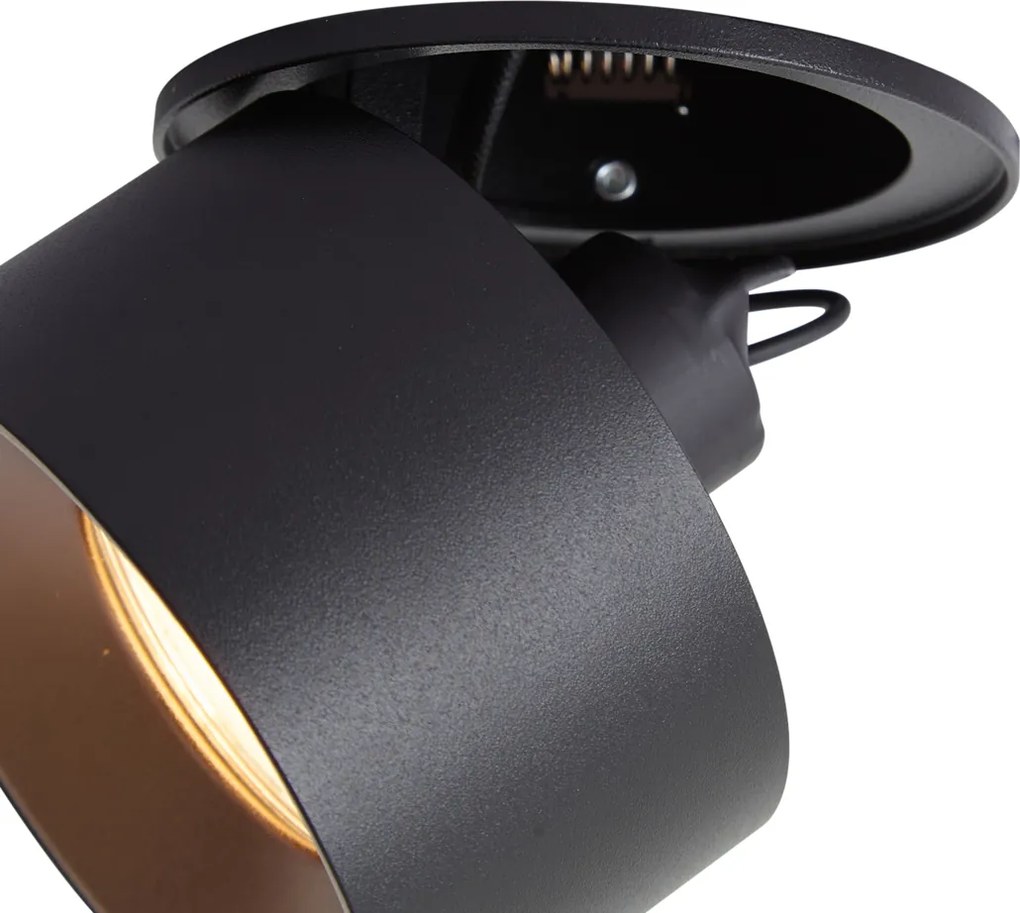 Spot încastrat modern negru GU10 50mm - Echo