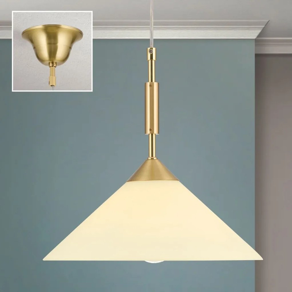 Lustra, Pendul realizat manual ARTDESIGN 30cm, alama mat/ champagne