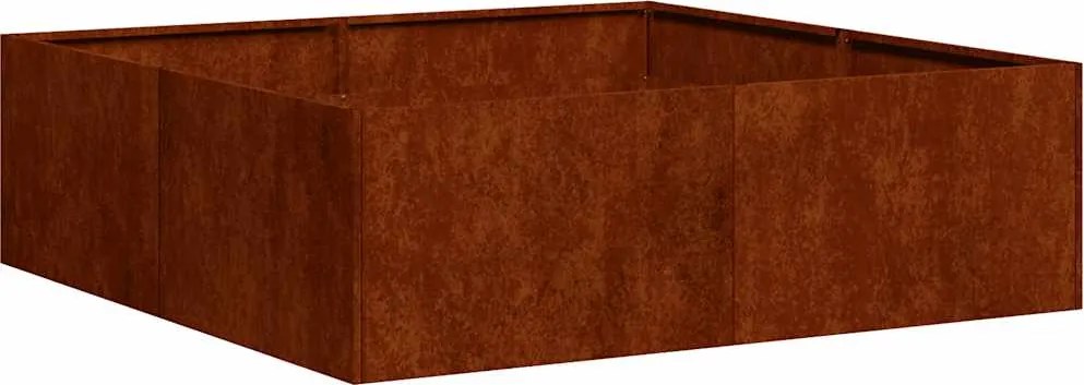 vidaXL Jardinieră Rusty 100x100x30 cm Oțel pentru intemperii