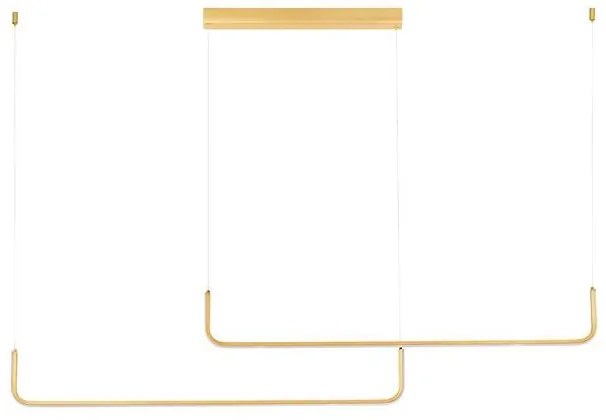 Lustra LED suspendata liniara Strita auriu