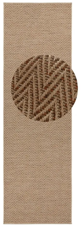 Covor tip traversă pentru interior și exterior maro 80x450 cm Nature – Hanse Home