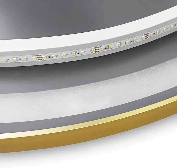 Oglinda LED 60cm MMJ auriu periat