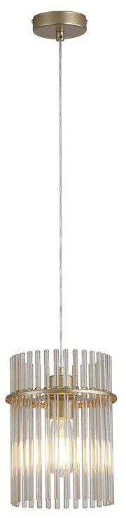 Pendul metal auriu, tije din sticla Swizzle