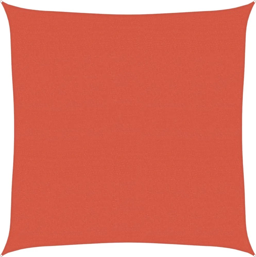 vidaXL Pânză parasolar, cărămiziu, 4 x 4 m, HDPE, 160 g / m²