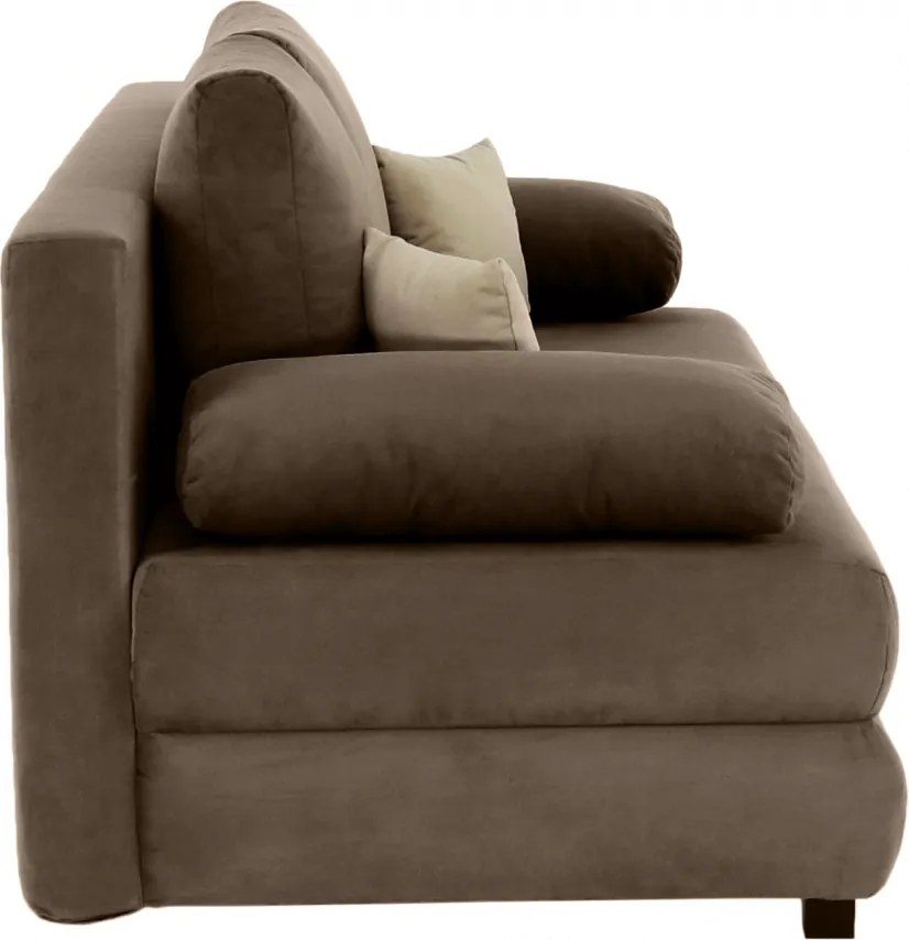 Canapea extensibilă, textil capuccino/bej, CLIV
