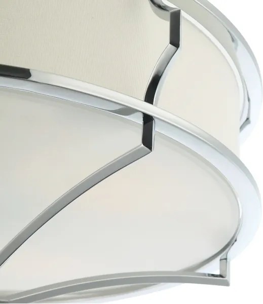 Open Design OR84429 - Plafonieră STESSO, 6xE27/12W/230V, Ø 85 cm, crom lucios/alb