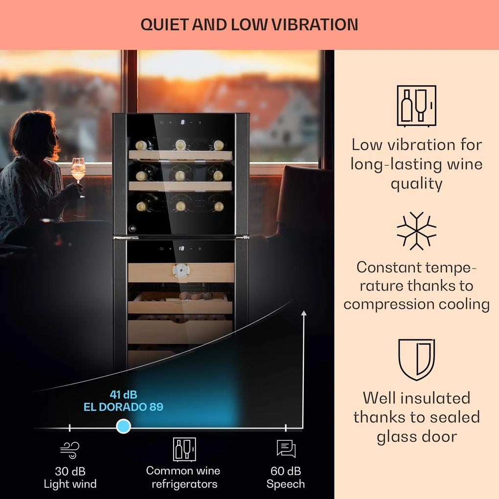 El Dorado 89, umidor și frigider pentru vin, ecran tactil, 89L, LED