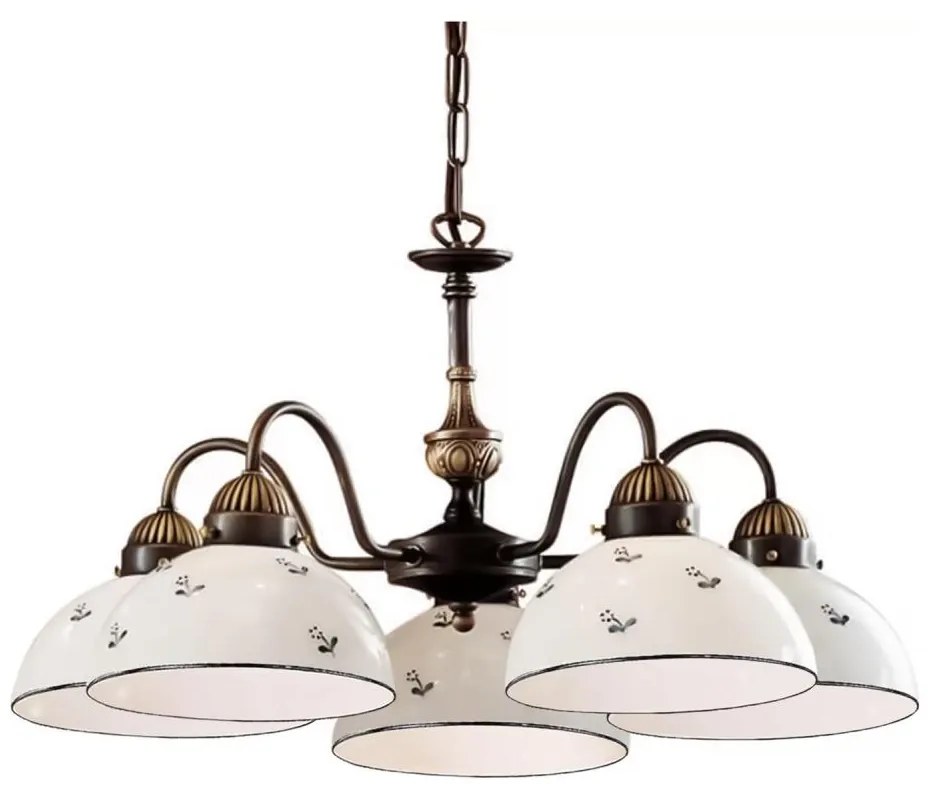 Lustră pe lanț Kolarz 731.85.16 NONNA 5xE27/75W/230V albastru