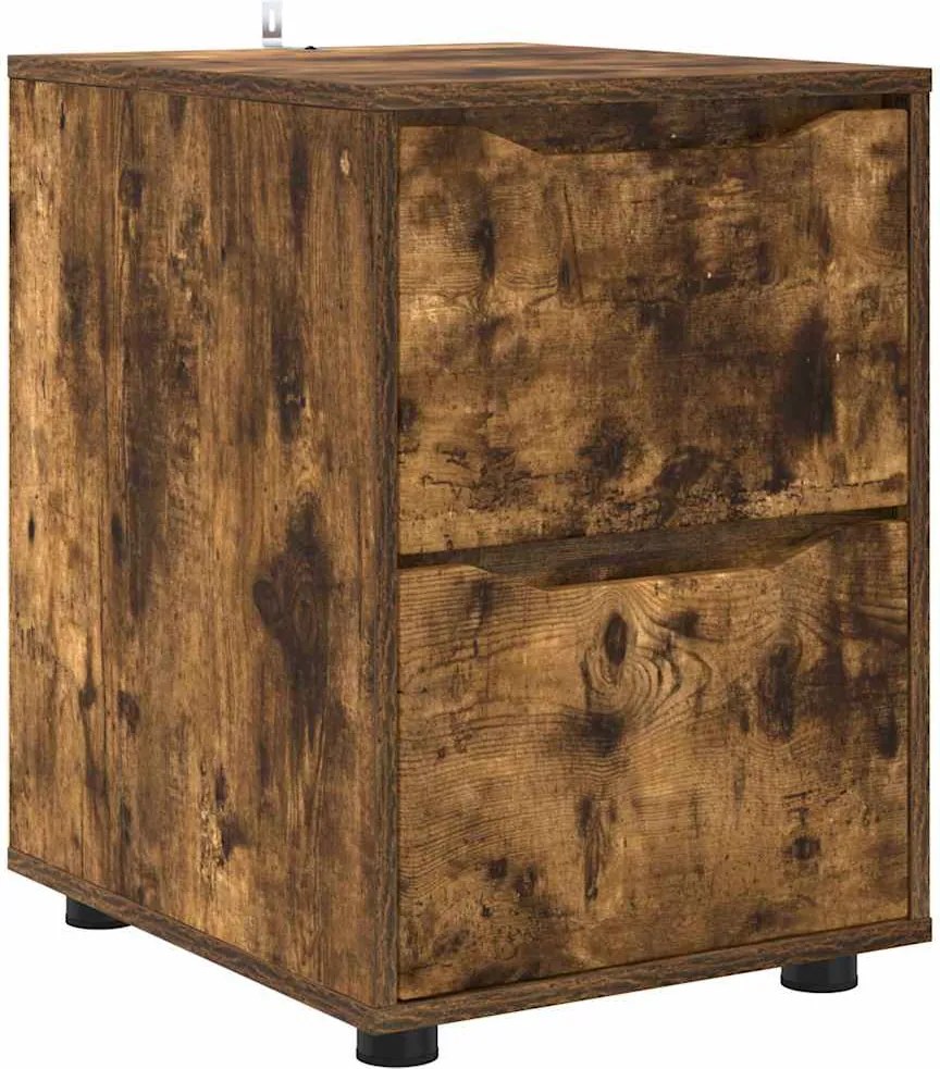 vidaXL Dulap de depozitare Stejar fumuriu 40 x 48 x 57 cm