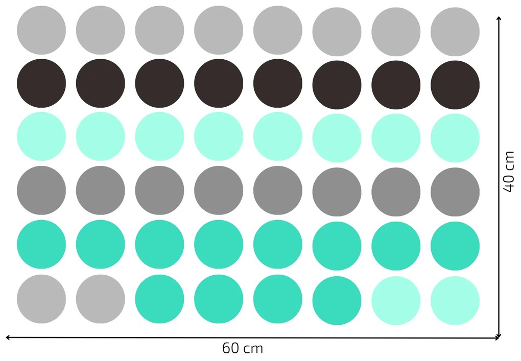 PIPPER. Autocolant de perete "Puncte colorate" 5,5 cm Culoare: Albastru inchis