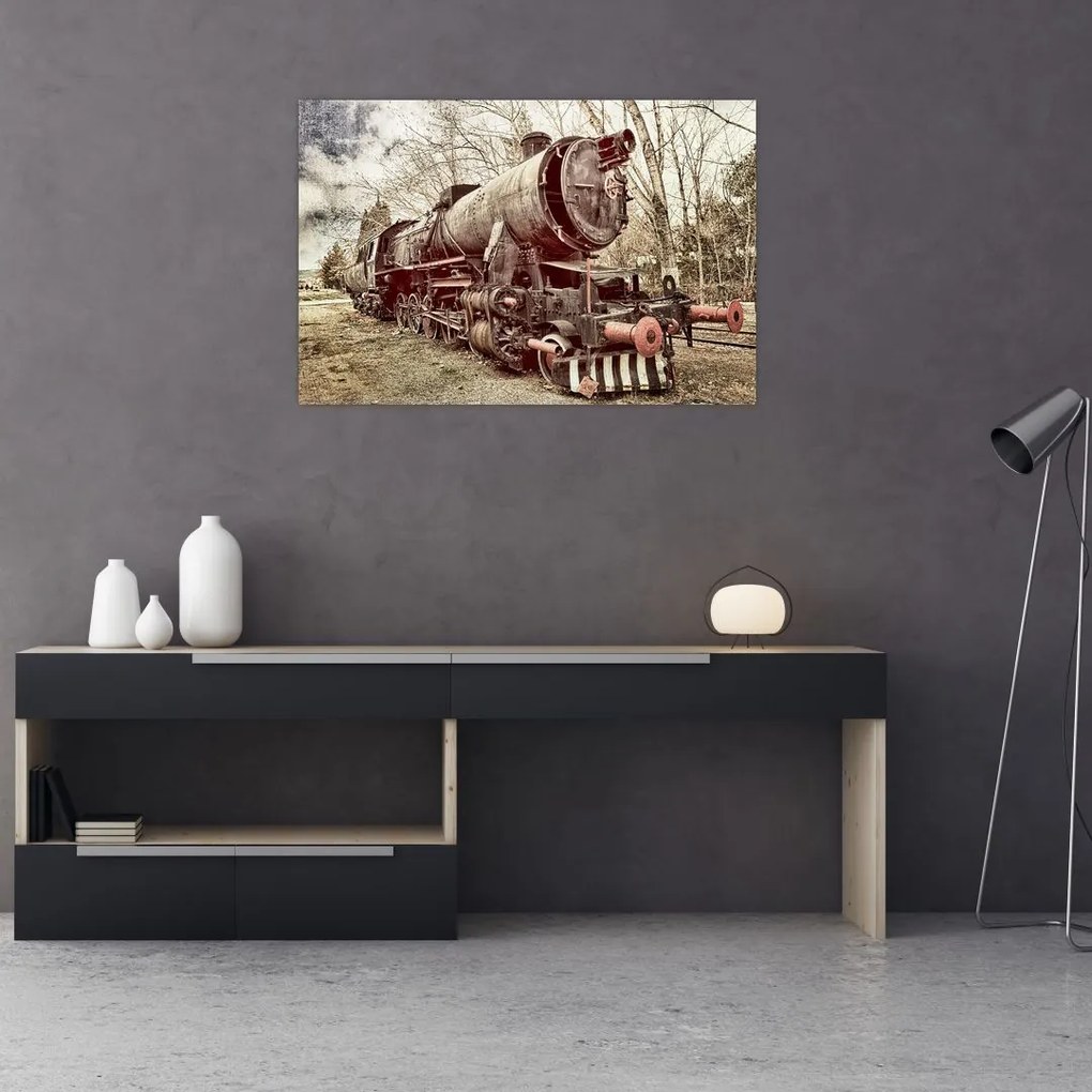 Tablou cu locomotivă istorică (90x60 cm)